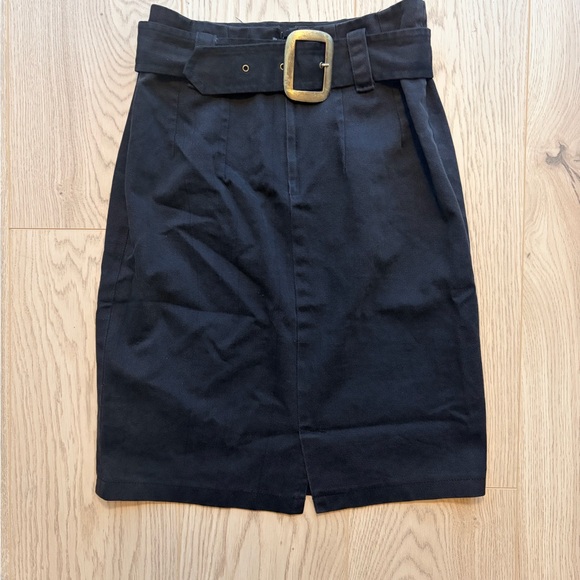 Dresses & Skirts - De Couleur Black High Waisted Belted Pencil Skirt Size 6